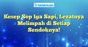 Resep Sop Iga Sapi, Lezatnya Melimpah di Setiap Sendoknya!
