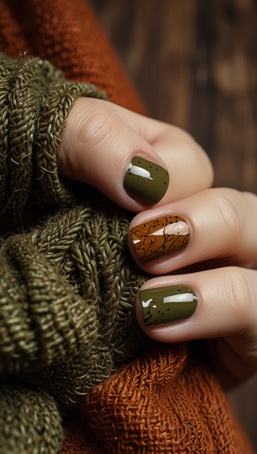 Earthy Color Palette Fall Nails