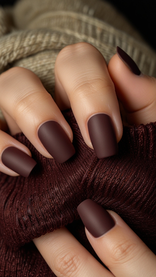 Matte Finish Fall Nails