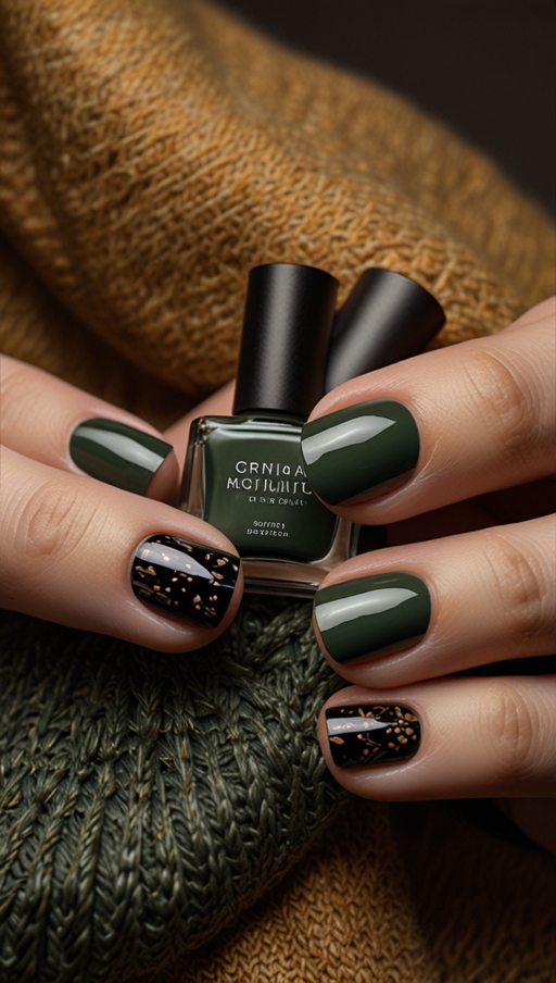 Monochrome Shades Fall Nails