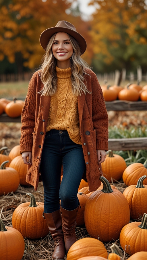 Pumpkin Patch Outfit For Cold Weather